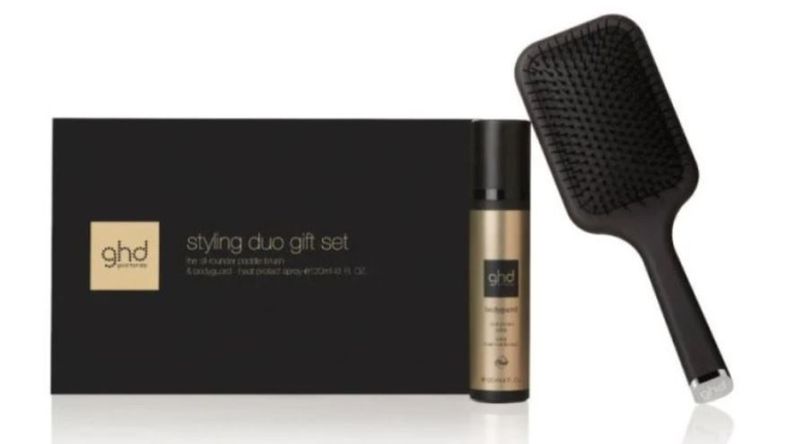 GHD STYLING DUO GIFT SET - Paddle Brush & Bodyguard Heat Protect Spray 120ml
