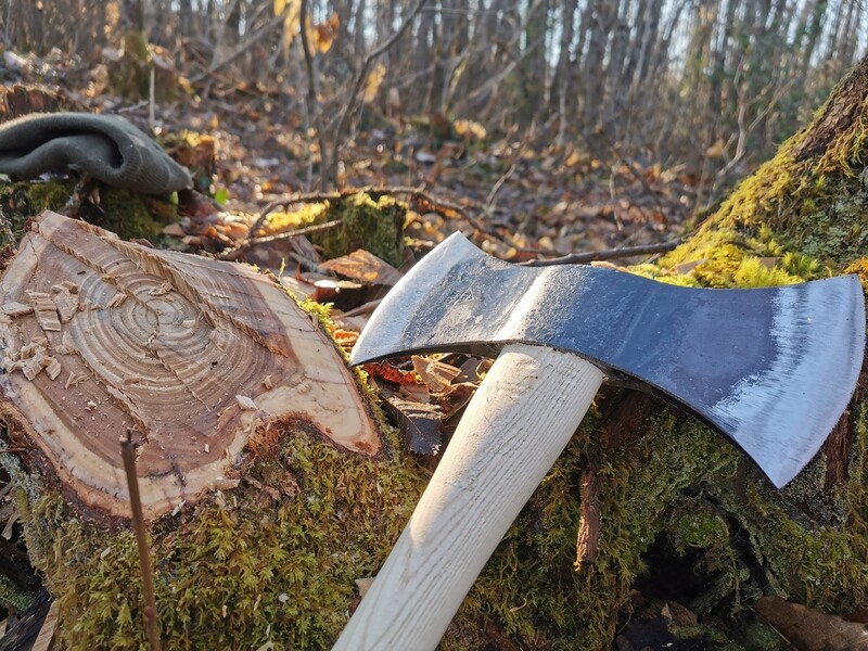 Hache Double Tranchant Rinaldi forme USA - forgée main