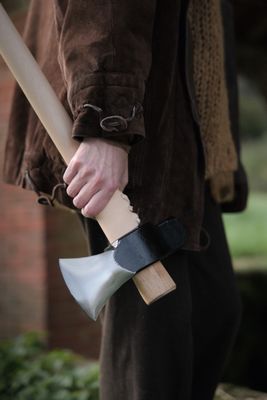 Merlin avec masse et protection de manche fait main en cuir - 2500g