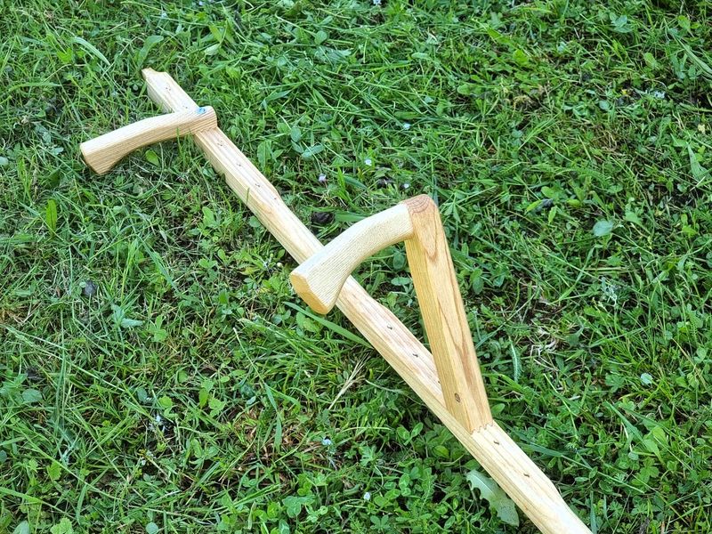Manche de faux en bois 140cm - réglable - fabriqué en France