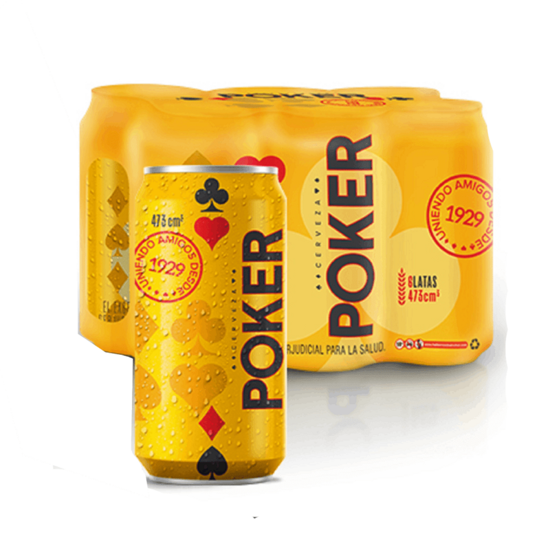 SIX PACK POKER LATA 473ML