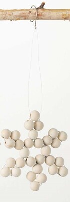 Wood Bead Star Ornament