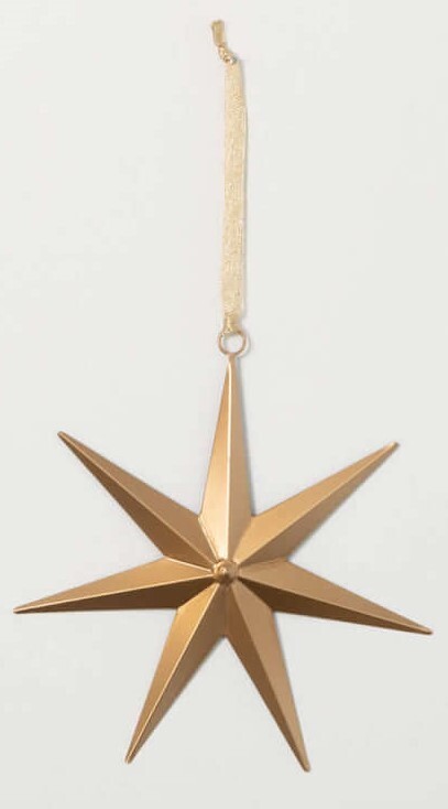 Oversized Gold Star Ornament Small