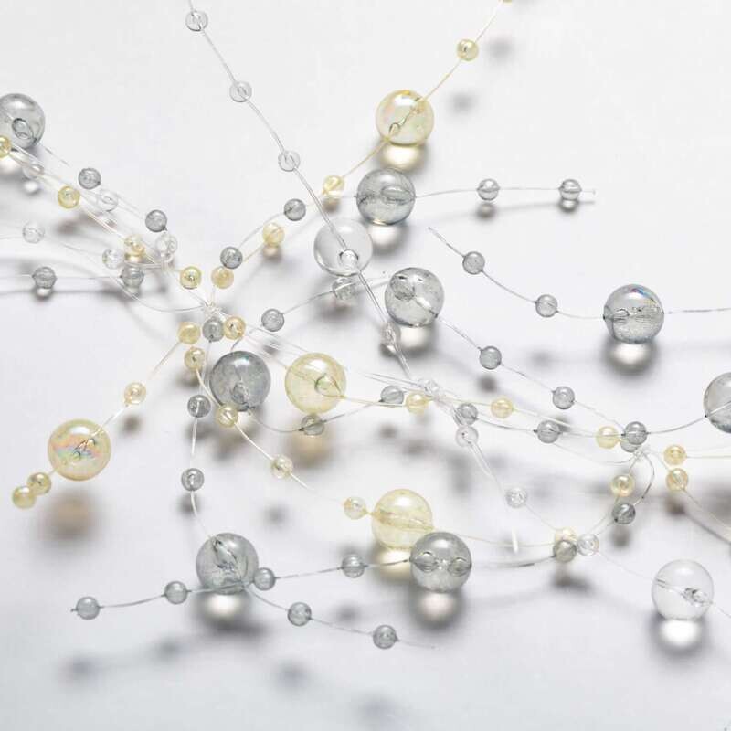 Gray &amp; Ivory Bead Garland