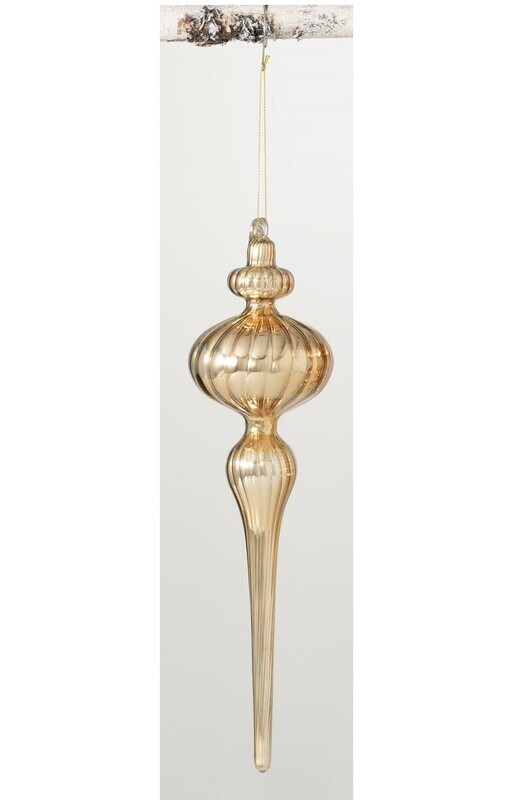 Gold Finial Drop Ornament