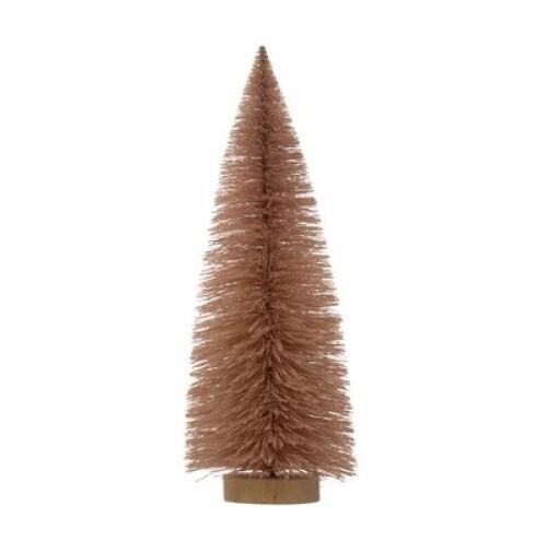 Northern Lodge 4-1/4&quot; Round x 12&quot; High Sisal Bottle Brush Tree - Pink