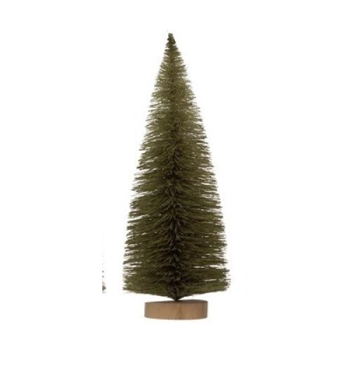 Northern Lodge 4-1/4&quot; Round x 12&quot; High Sisal Bottle Brush Tree - Green