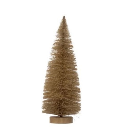Northern Lodge 4-1/4&quot; Round x 12&quot; High Sisal Bottle Brush Tree - Light Beige