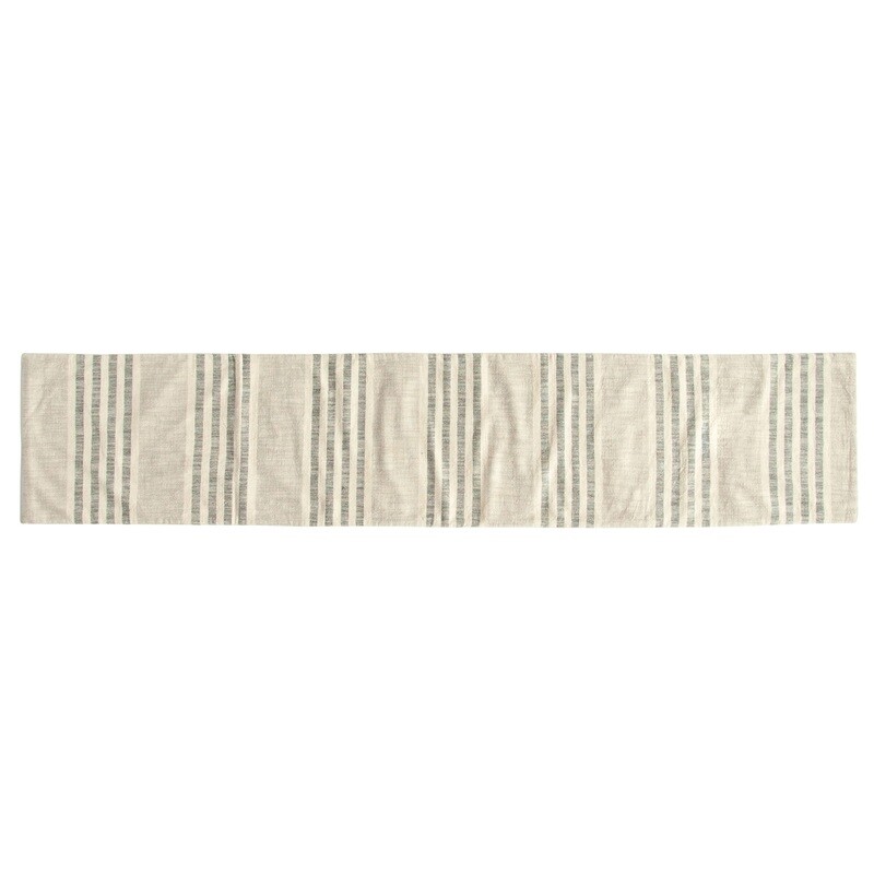 Woven Cotton Striped Table Runner