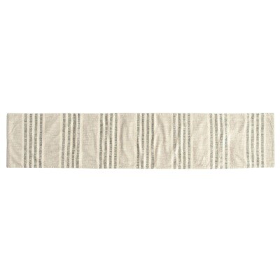 Woven Cotton Striped Table Runner