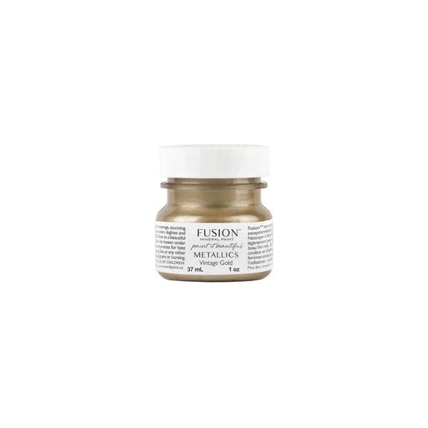 Fusion Mineral Paint Metallic Vintage Gold, Size: 37mL