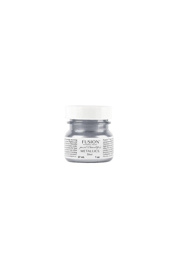Fusion Mineral Paint Metallic Silver, Size: 37mL