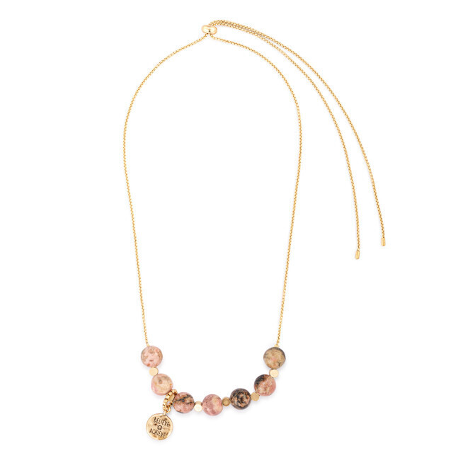 7 Day&#39;s Tracker Necklace - Pink and Gold