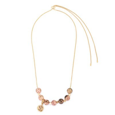 7 Day&#39;s Tracker Necklace - Pink and Gold