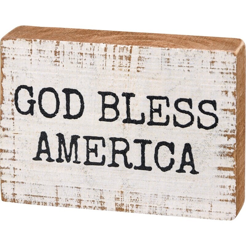 Block Sign - God Bless