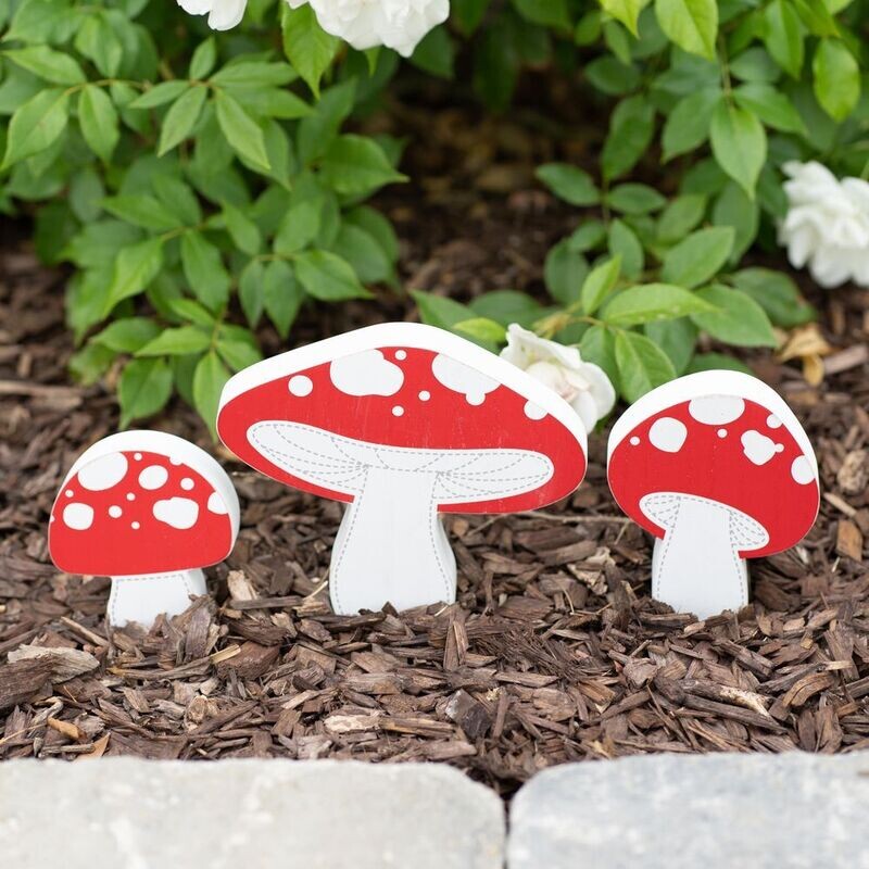 Chunky Mushrooms set of 3