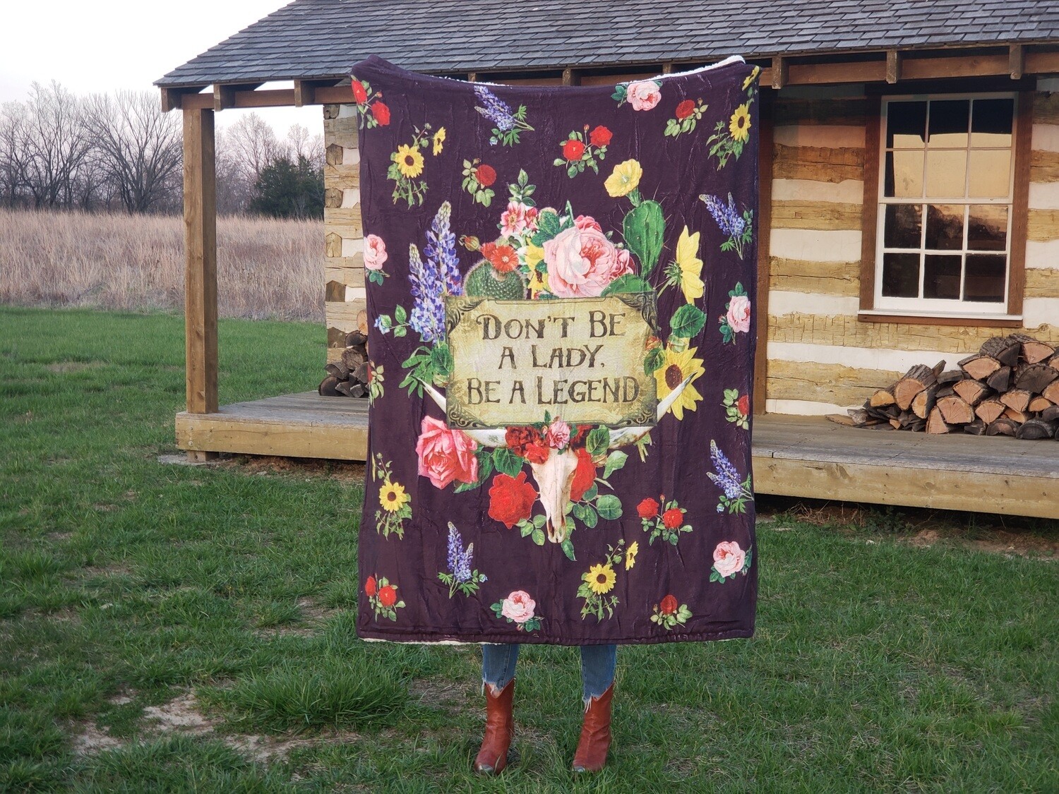 Legaend Floral Throw Blanket