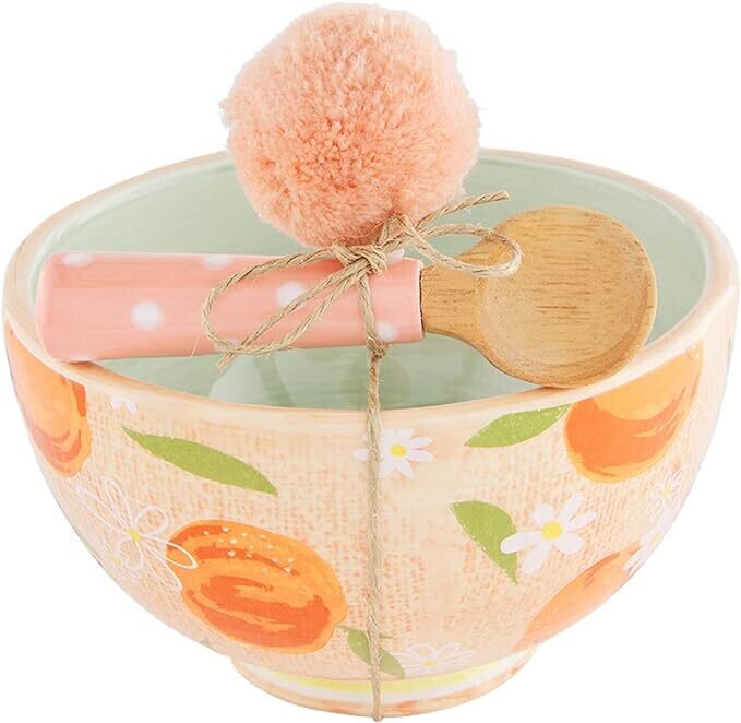 Pink Floral fruit dip bowl set