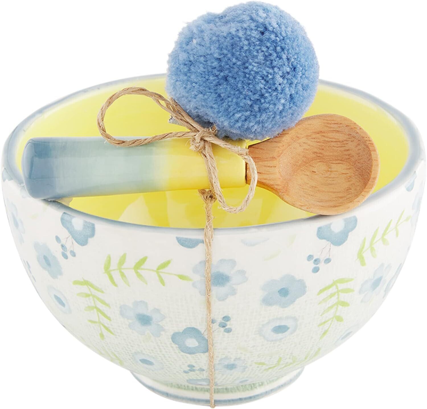 Blue Floral fruit dip bowl set