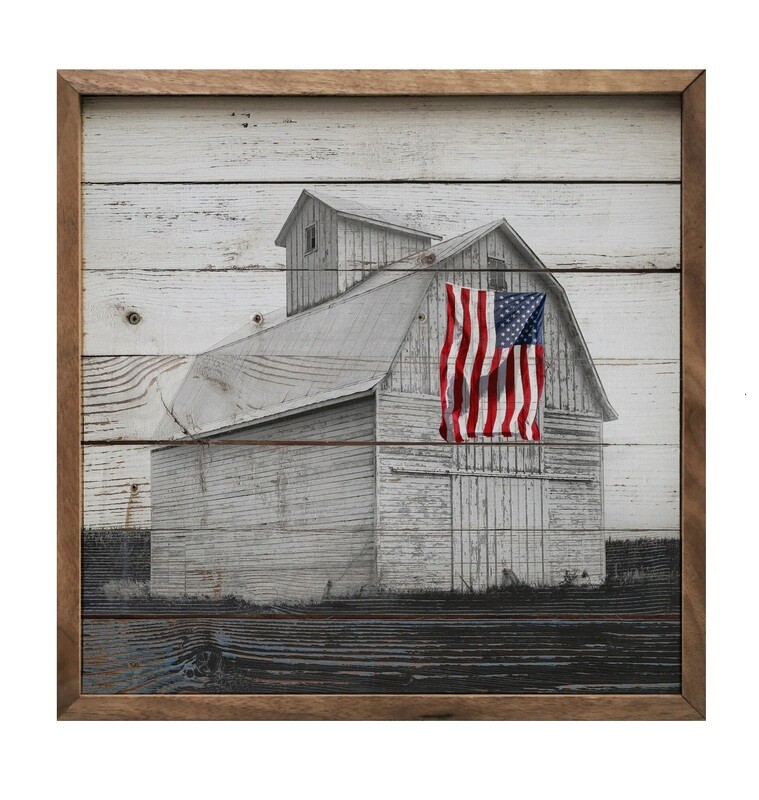Black and White Flag Barn