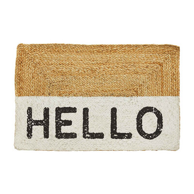 Hello door mat