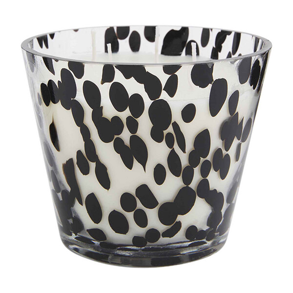 Black scattered dot candle