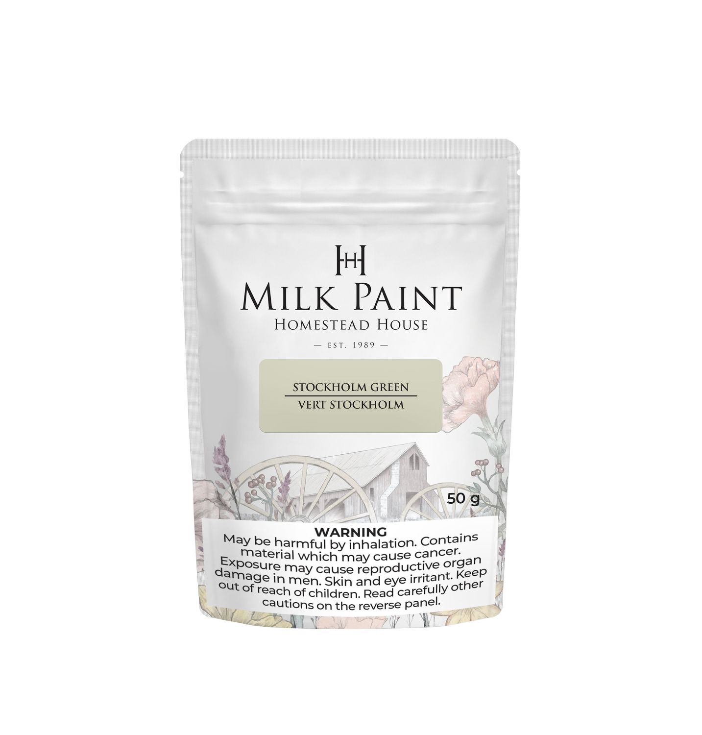 Homestead House Milk Paint Stockholm Green, Size: 50g