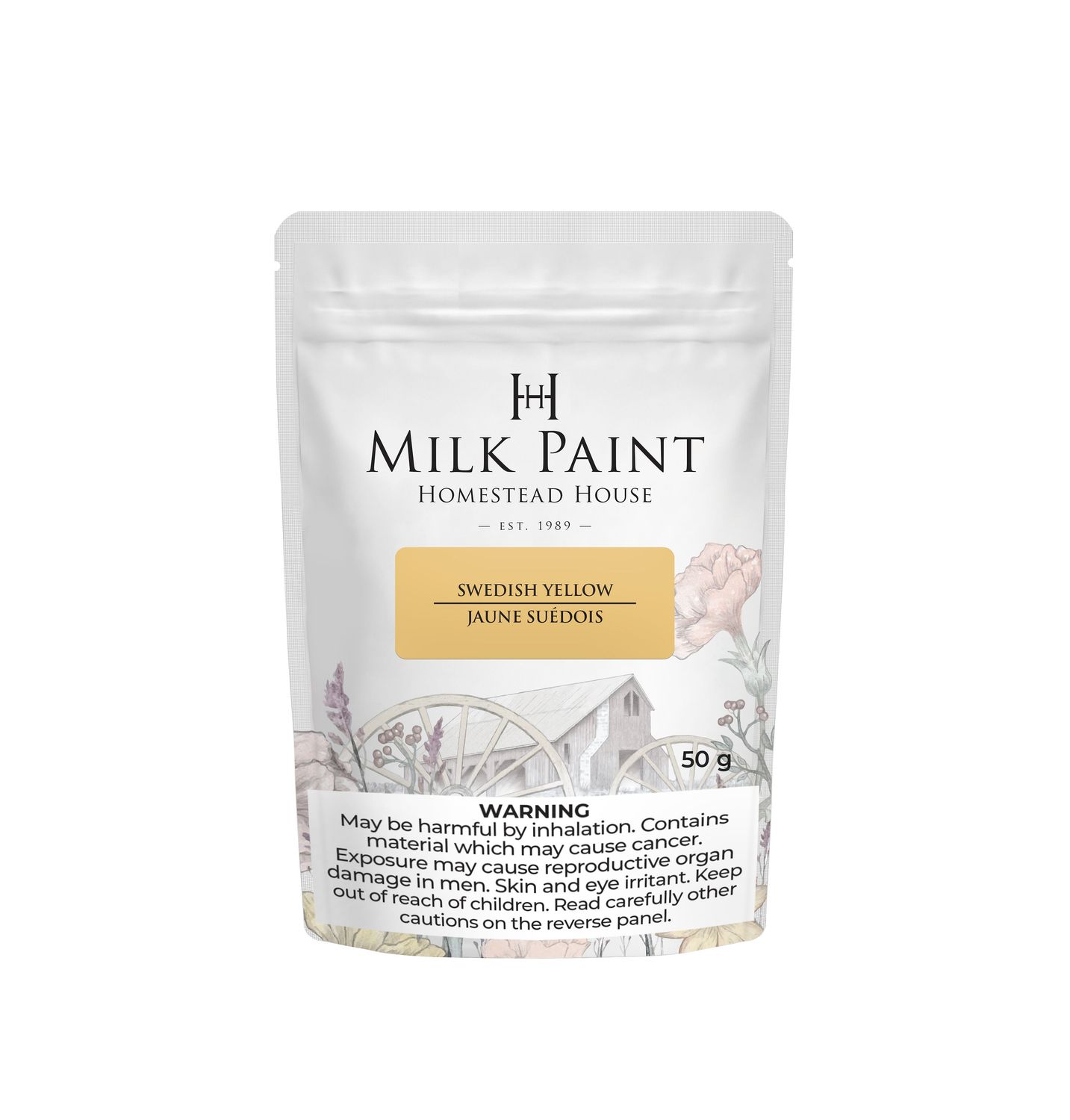 Homestead House Milk Paint Swedish Yellow, Size: 50g