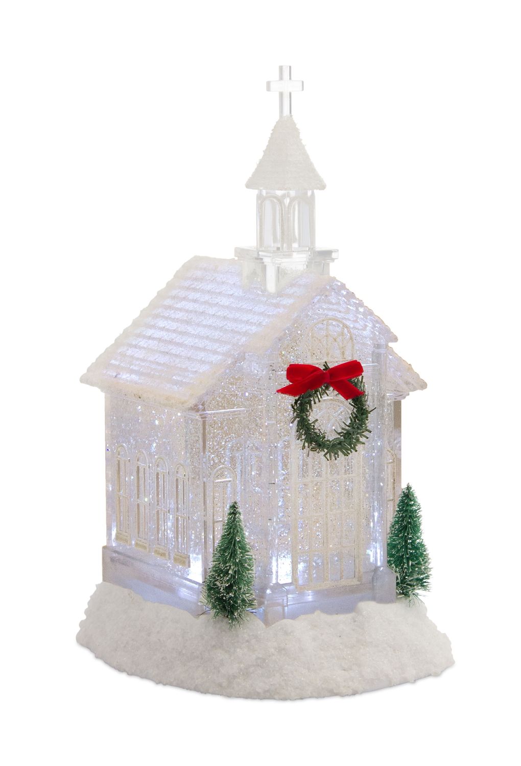 LED Church Snow Globe w/6 Hr Timer