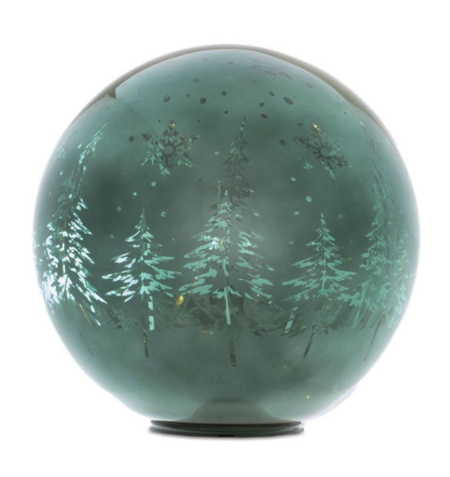 LED Globe w/Trees and Snowflakes Large