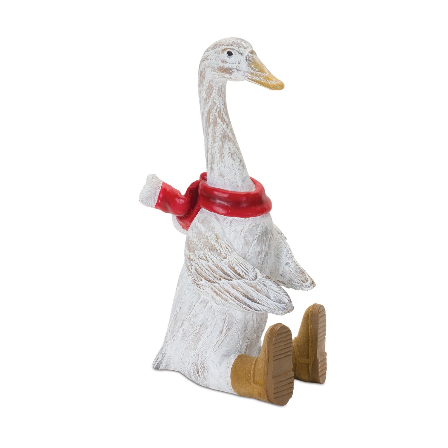Christmas Goose with Boots 10&quot; Resin