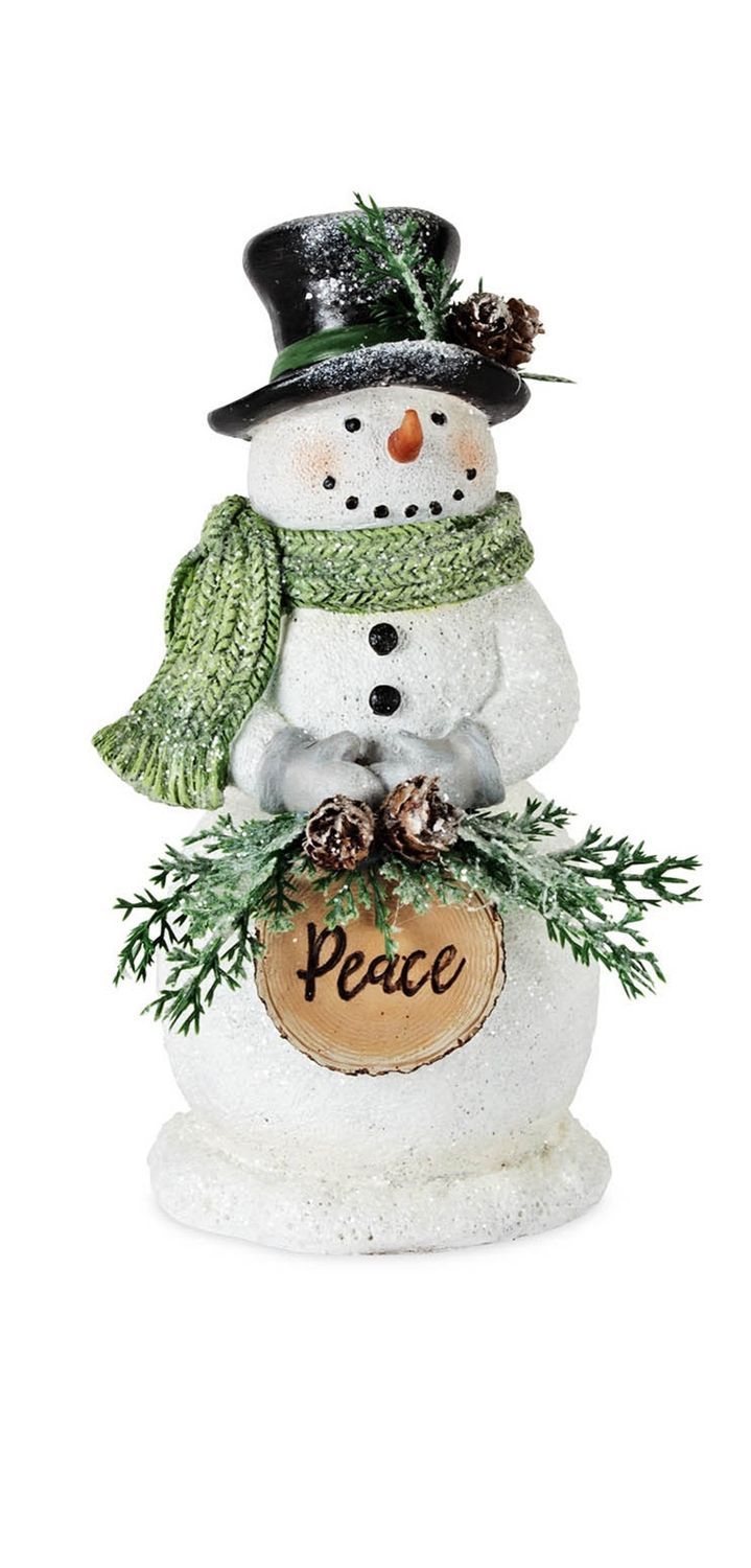 Snowman Resin Peace