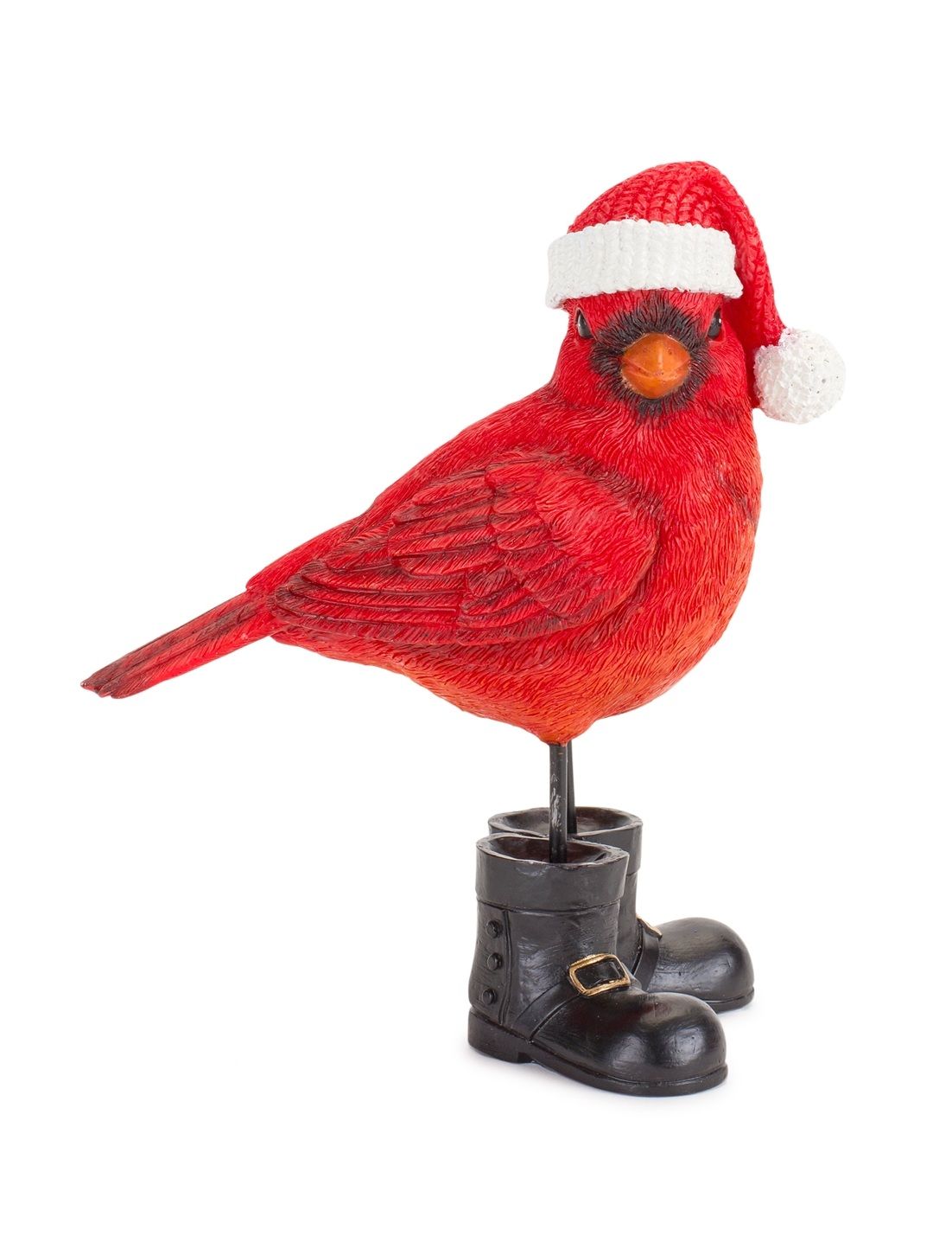 Cardinal with Boots Red Long Hat Resin