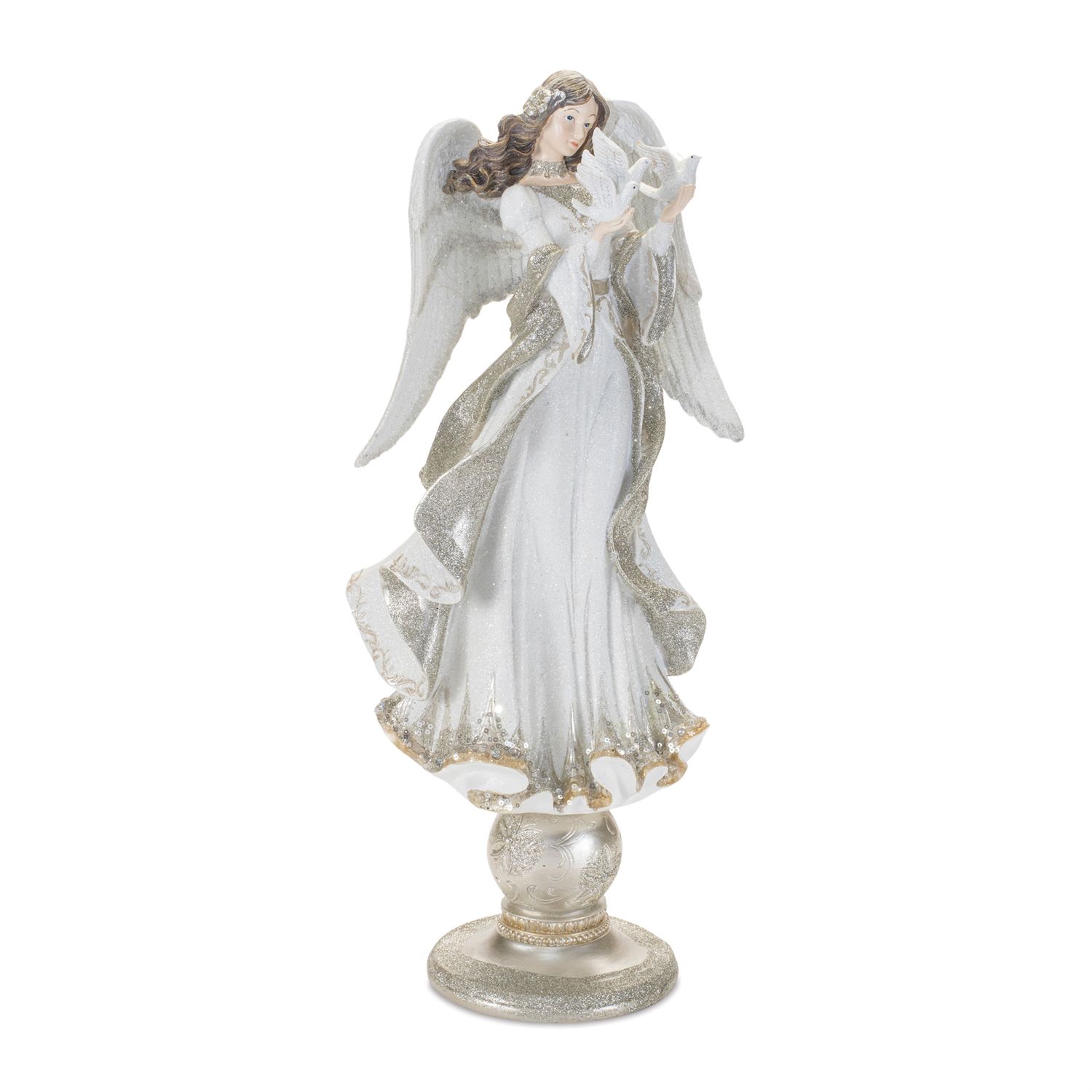 Angel w/Dove 20”H Resin