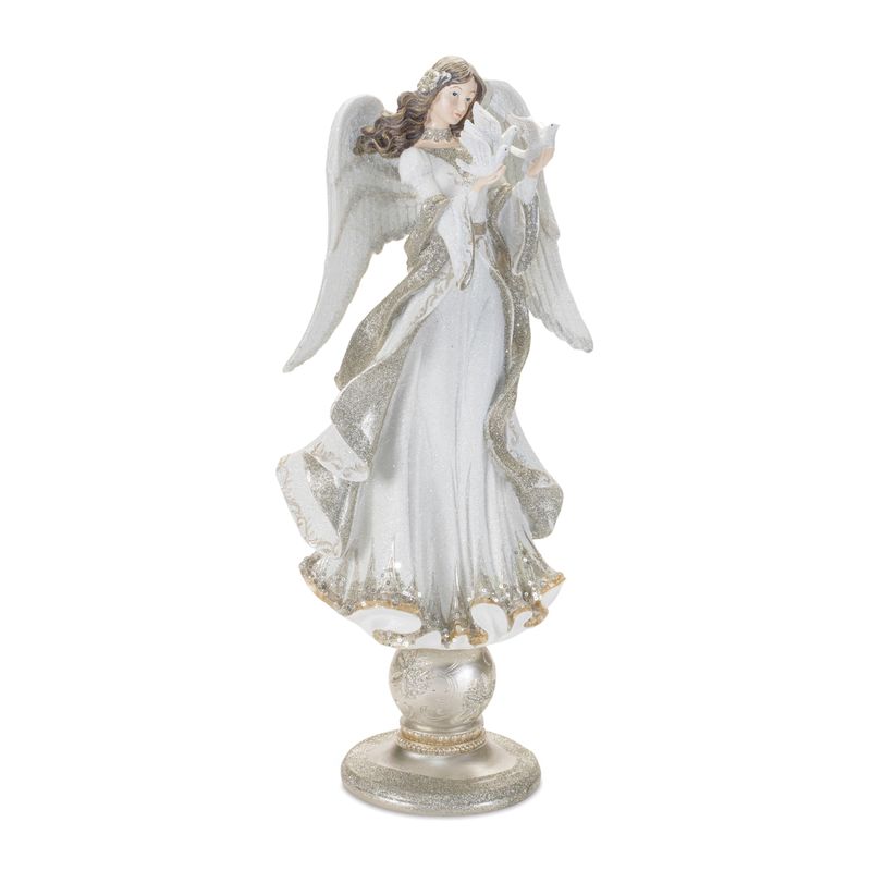 Angel w/Dove 20”H Resin