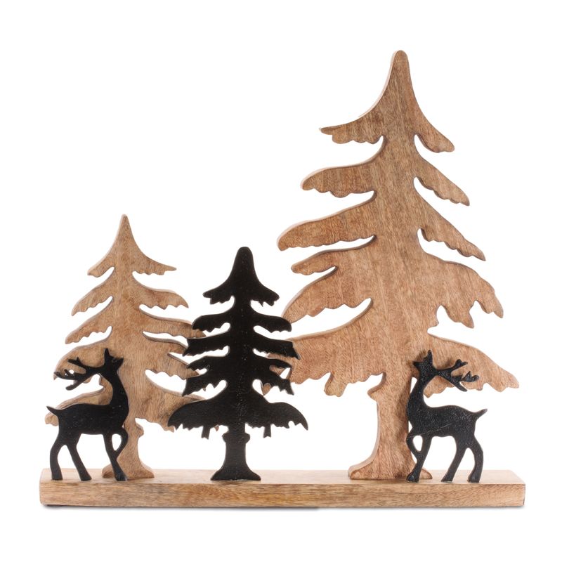 Woodland Trees &amp; Deer Tabletop Decor