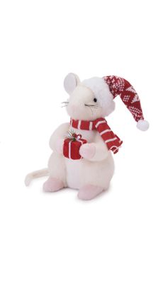 Christmas Mouse with Red Hat Christmas Mouse with Red Hat