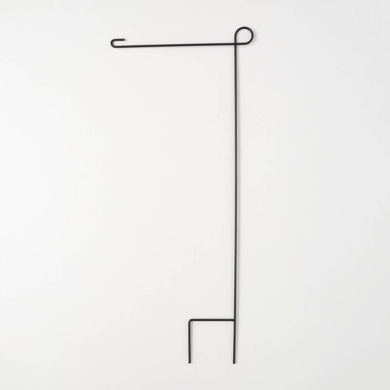 Black Metal Flag Pole Stake