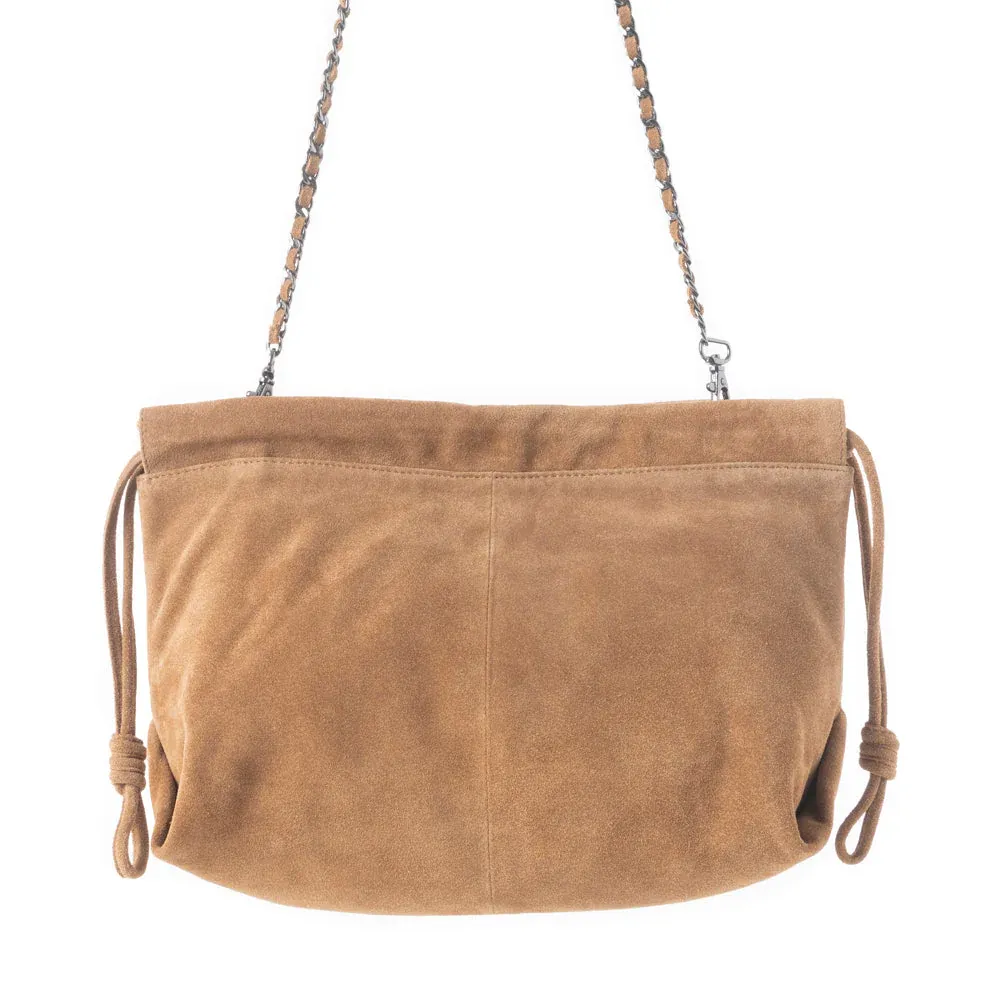 Wanderlust Suede Shoulder in Brown