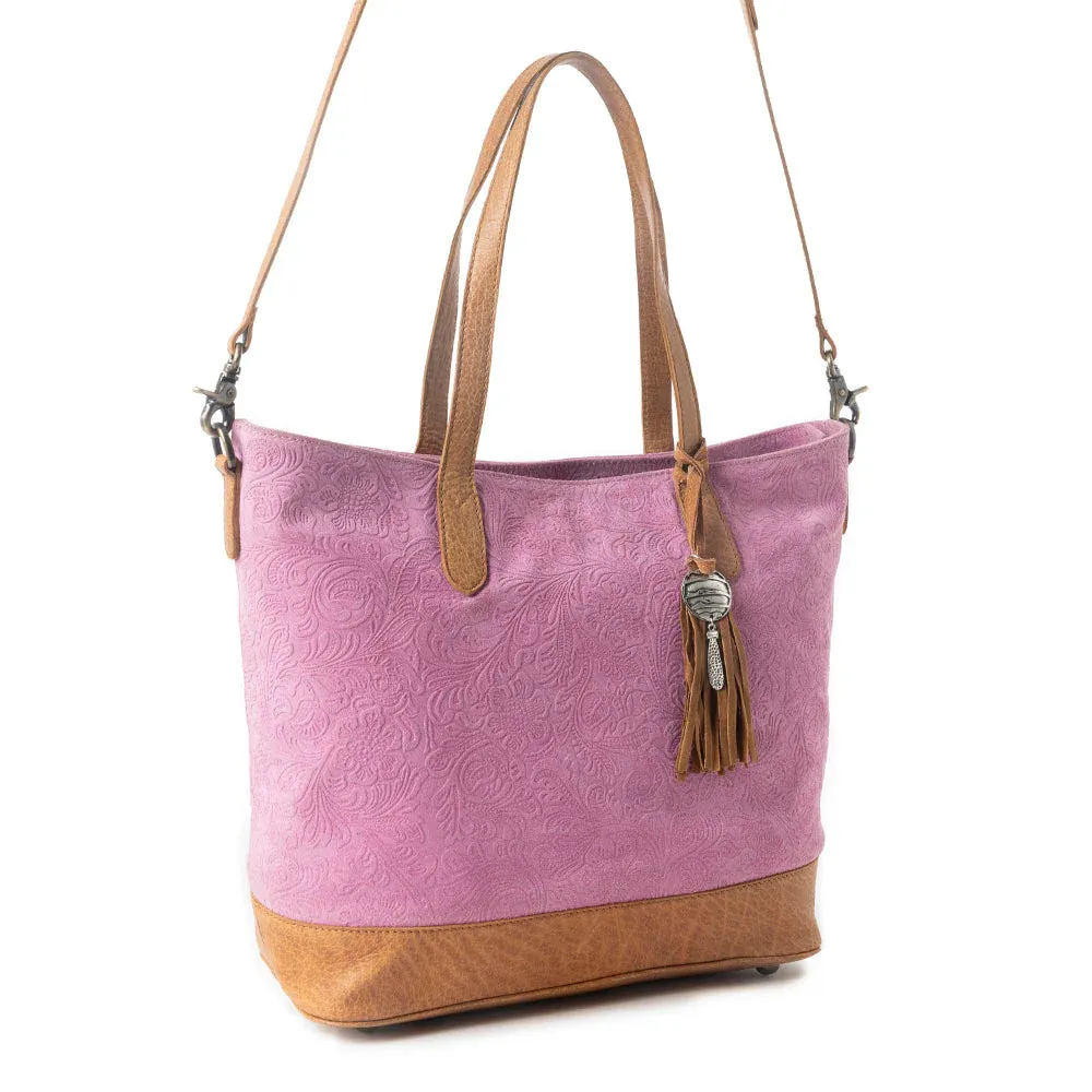 Myra Amer Dune Leather Bag in Pink
