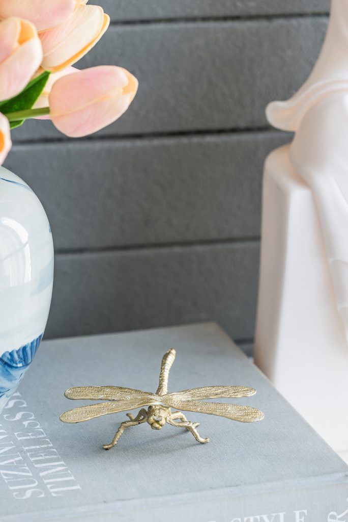 Gold Dragonfly Decoration