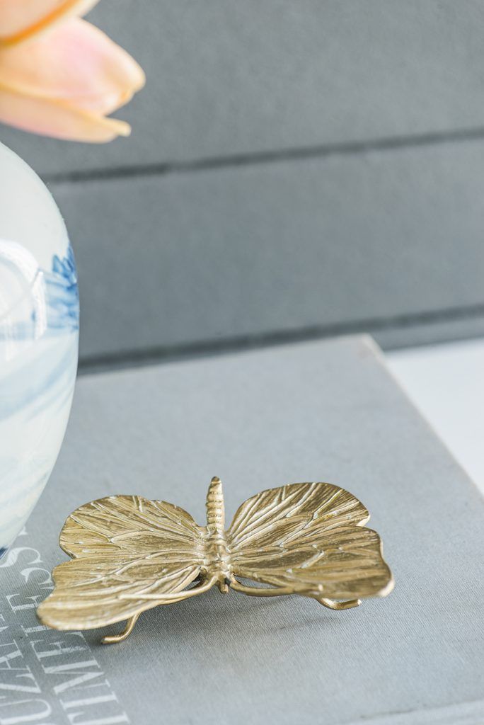 Gold Butterfly Sculpture
