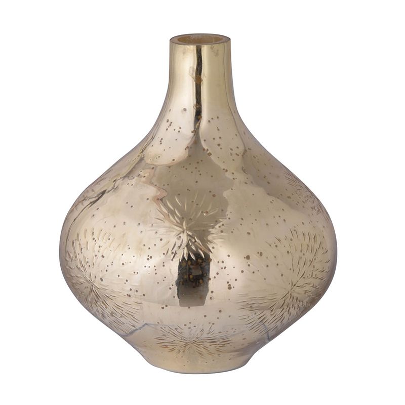 Dashelle Floral-Cut Vase Gold