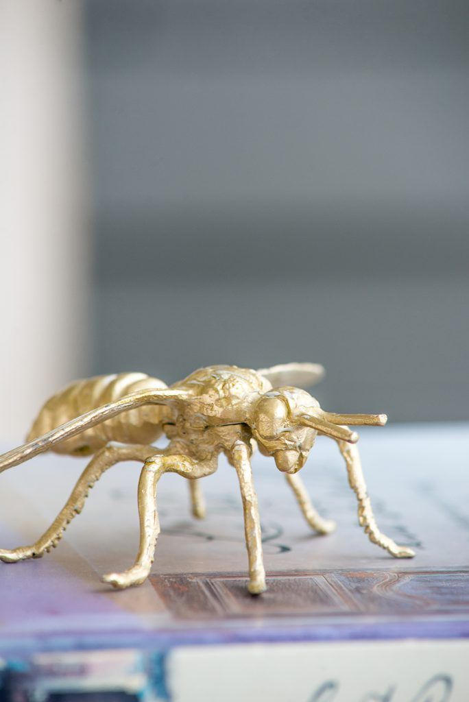 Gold Bee Sculpture