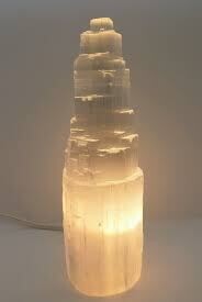 Selenite Tower lamps