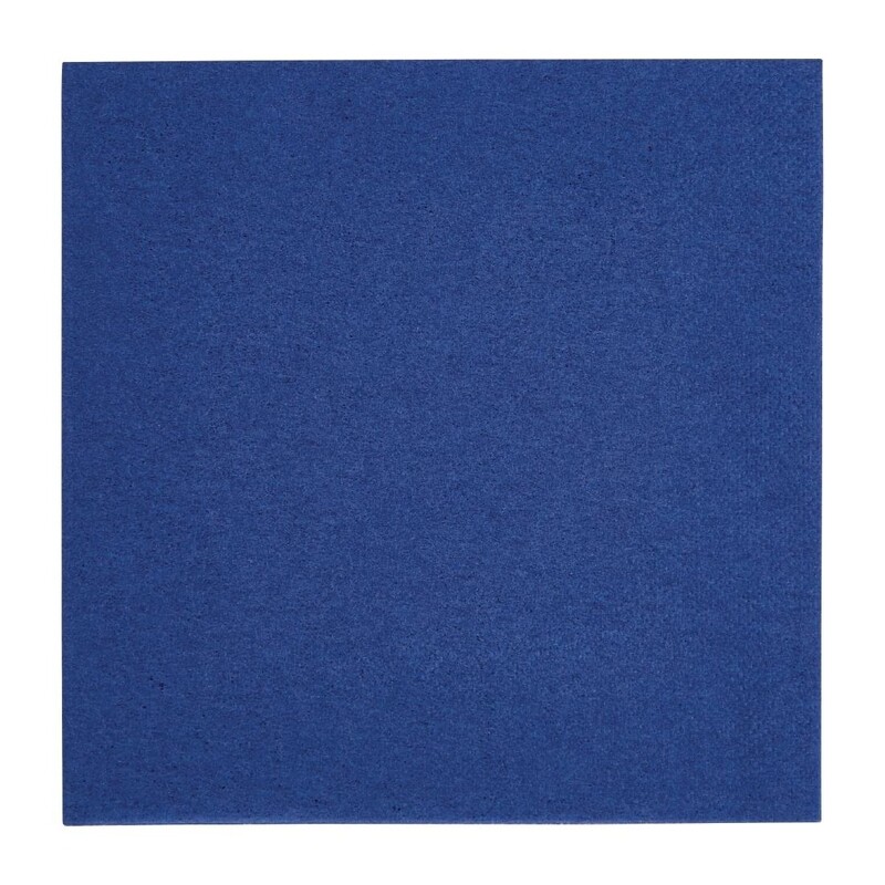 Fiesta Recyclable Lunch Napkin Blue 33x33cm 2ply 1/4 Fold (Pack of 2000)