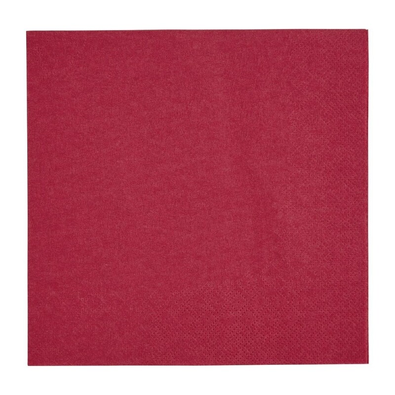 Fiesta Recyclable Lunch Napkin Bordeaux 33x33cm 2ply 1/4 Fold (Pack of 2000)