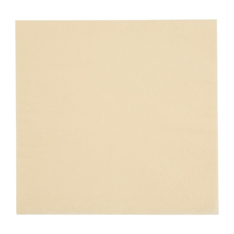 Fiesta Recyclable Lunch Napkin Cream 33x33cm 2ply 1/4 Fold (Pack of 2000)