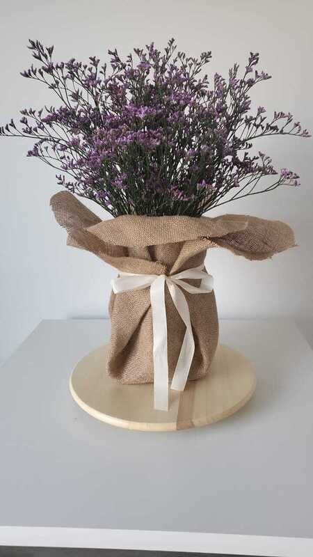 Limonium in Glass vase