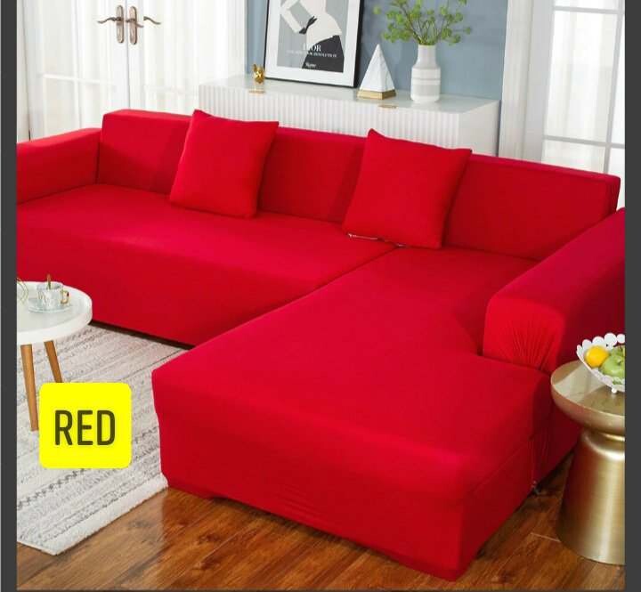 L SHAPE PLAIN COUCH COVERS